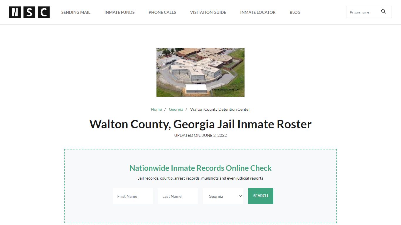 Walton County, Georgia Jail Inmate Roster